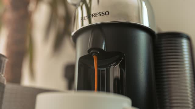 Nespresso-Kapselmaschine in Nahaufnahme