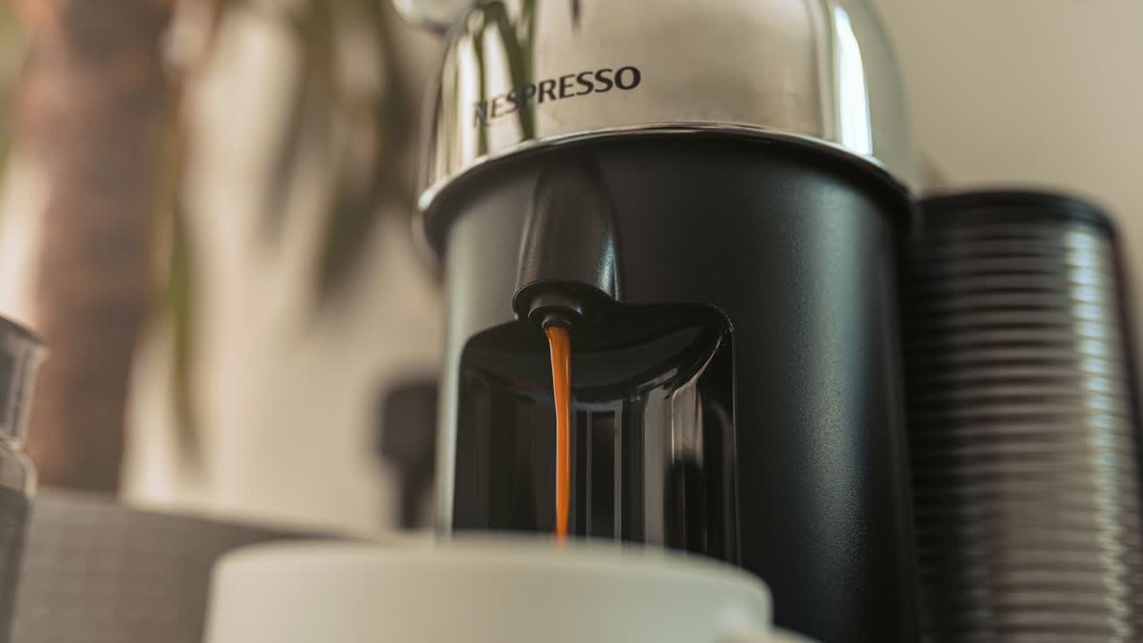 Nespresso-Kapselmaschine in Nahaufnahme